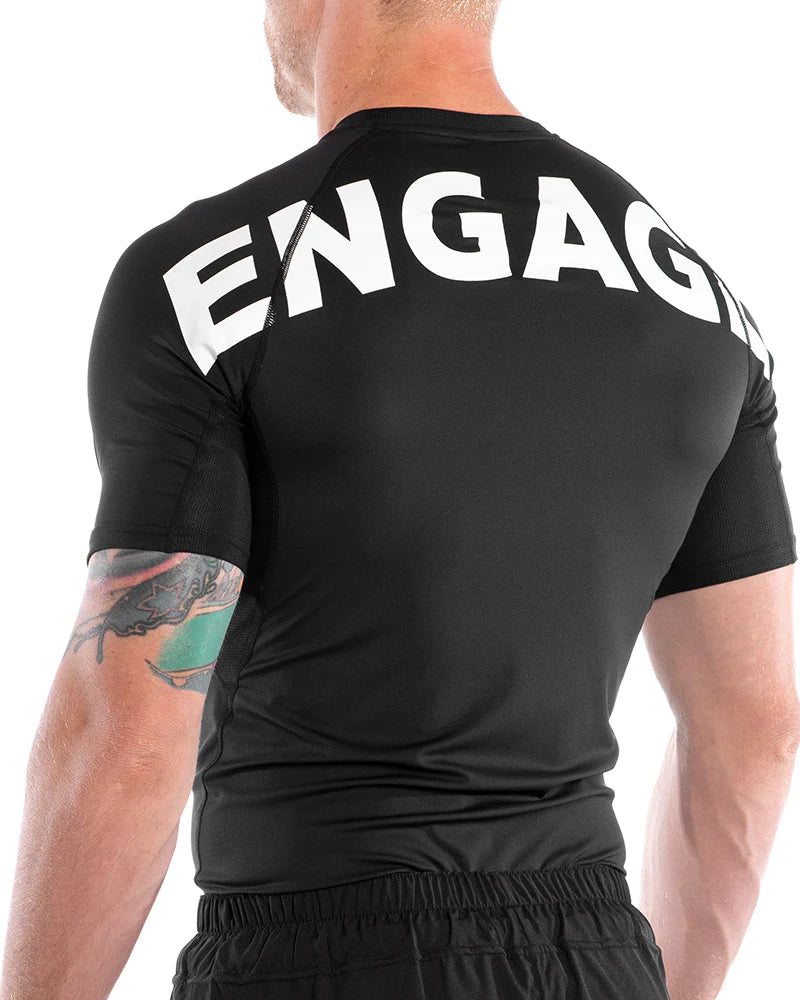 Oversized Wordmark Short Sleeve Rash Guard